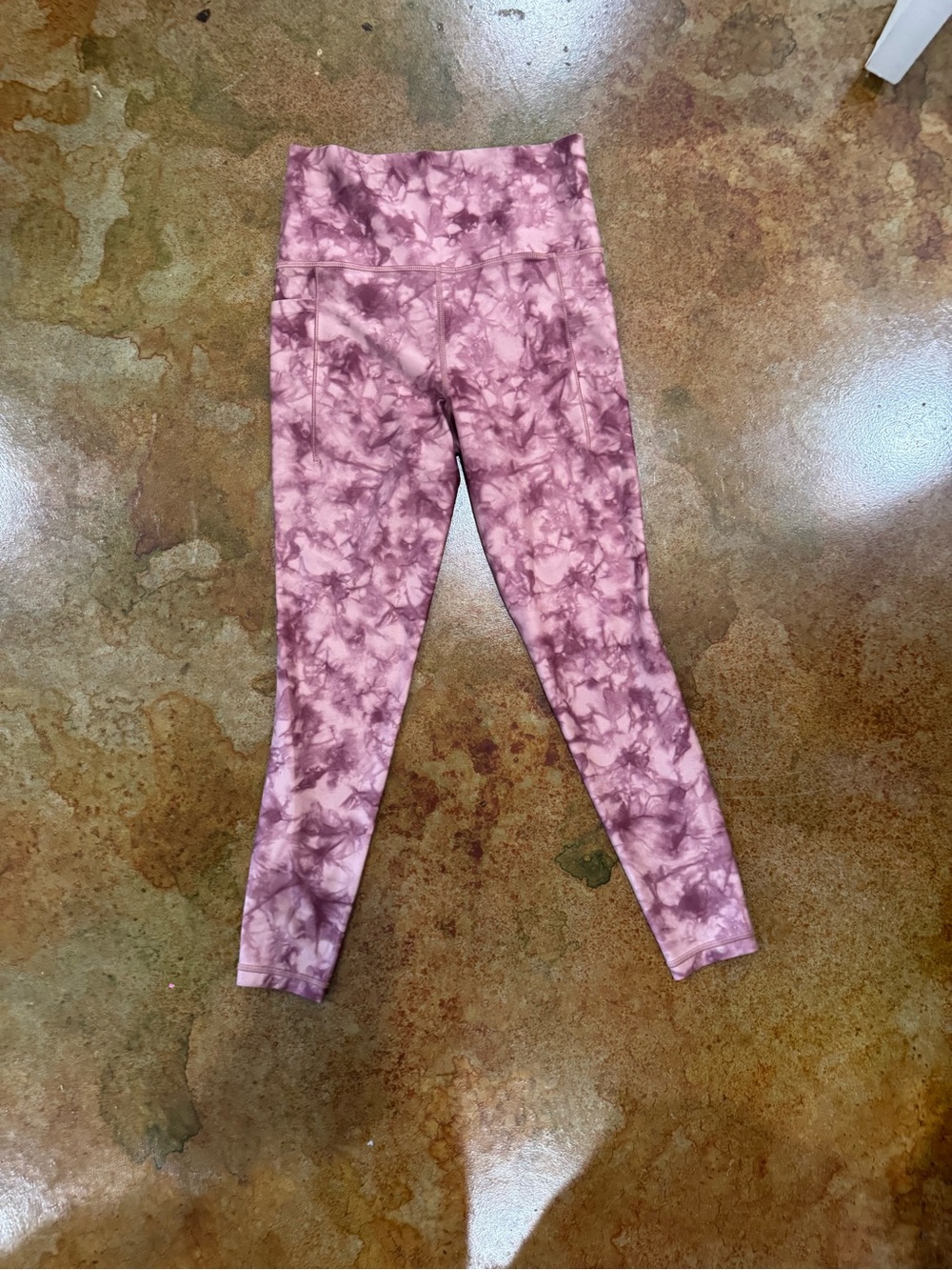 Athleta Tie-Dye Pink High-Waist Leggings
